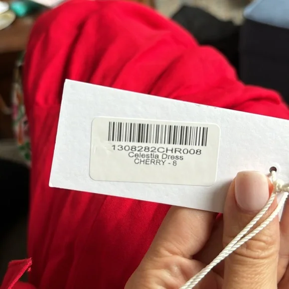 NWT reformation red celestia dress size 8 - Picture 9 of 9